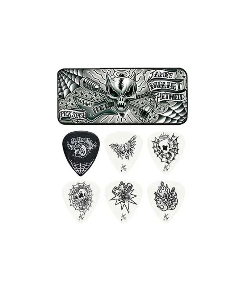 Китари Jim Dunlop JPH01T088 James Hetfield Pick Tin комплект 6 перца 0,88 mm в метална кутия