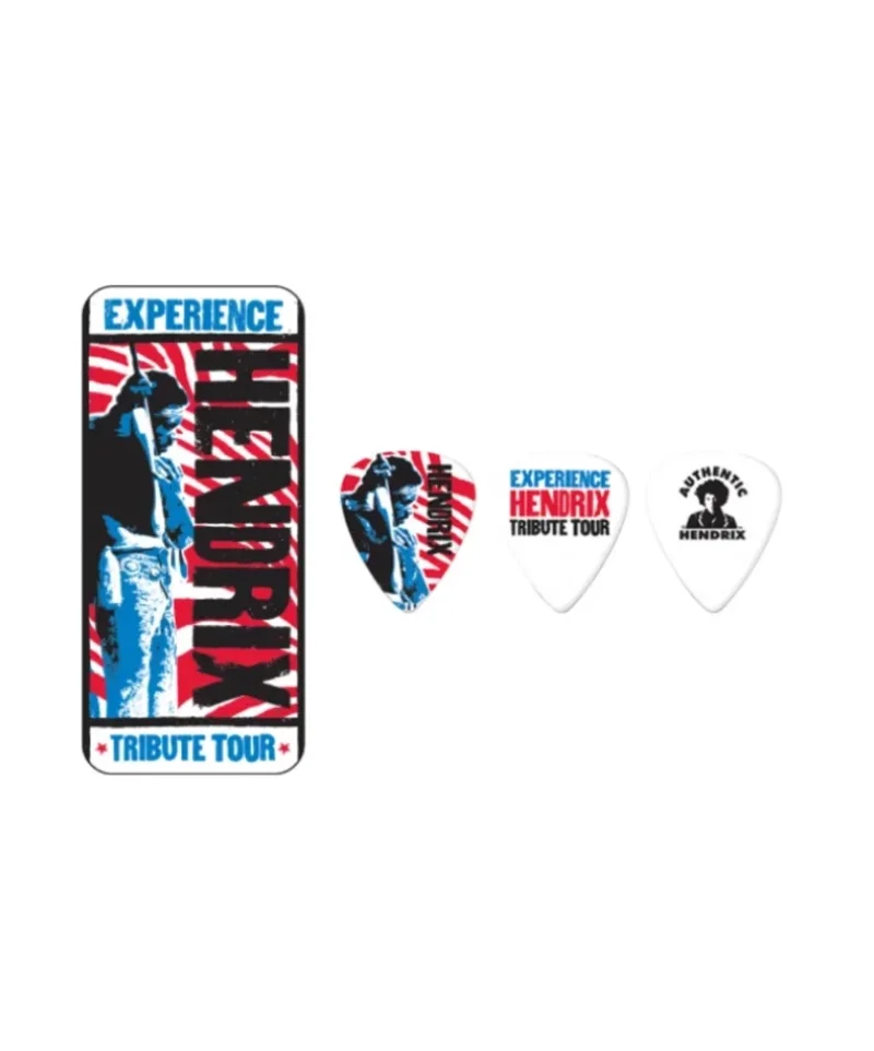 Китари Jim Dunlop JH-PT09M Jimi Hendrix Tribute Tour комплект 12 перца Medium в метална кутия