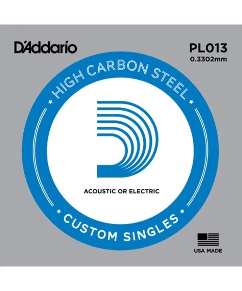 Китари D'Addario PL013 единична струна за електрическа и акустична китара .013