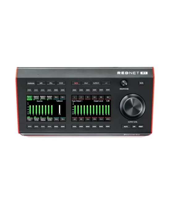 Студио Focusrite RedNet R1 десктоп мониторен контролер за Dante и Red интерфейси