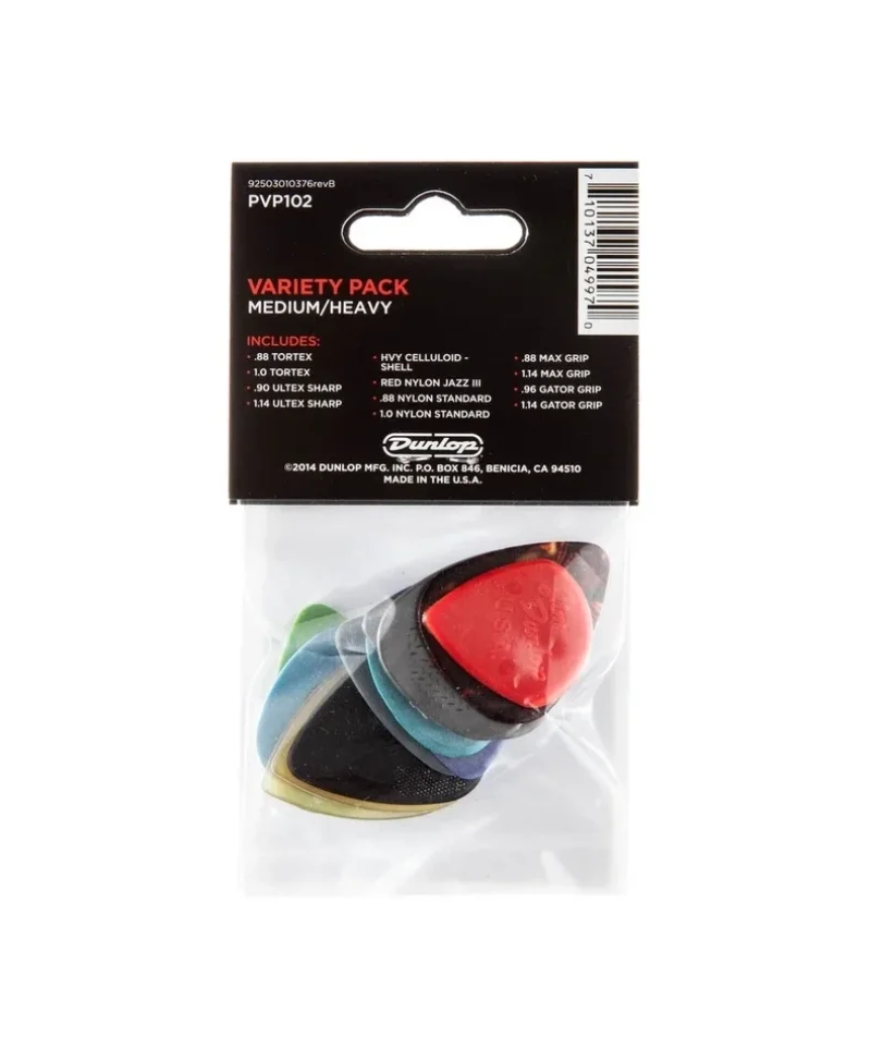Jim Dunlop PVP102 Medium/Heavy Pick Variety Pack комплект 12 перца за китара