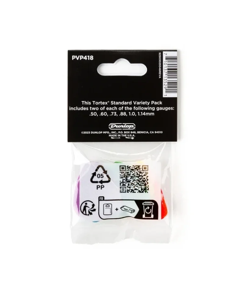 Jim Dunlop PVP418 Tortex Standard Variety Pack комплект 12 перца за китара