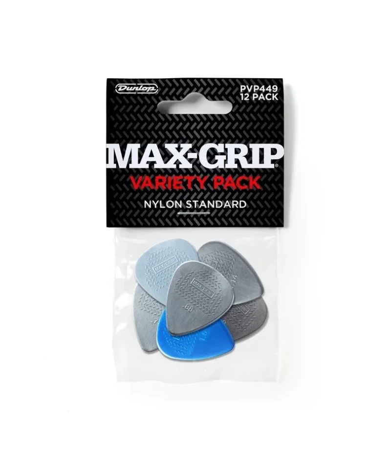 Jim Dunlop PVP449 Max-Grip Nylon Standard Variety Pack комплект 12 перца за китара