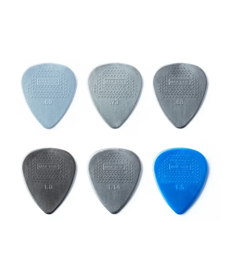 Jim Dunlop PVP449 Max-Grip Nylon Standard Variety Pack комплект 12 перца за китара