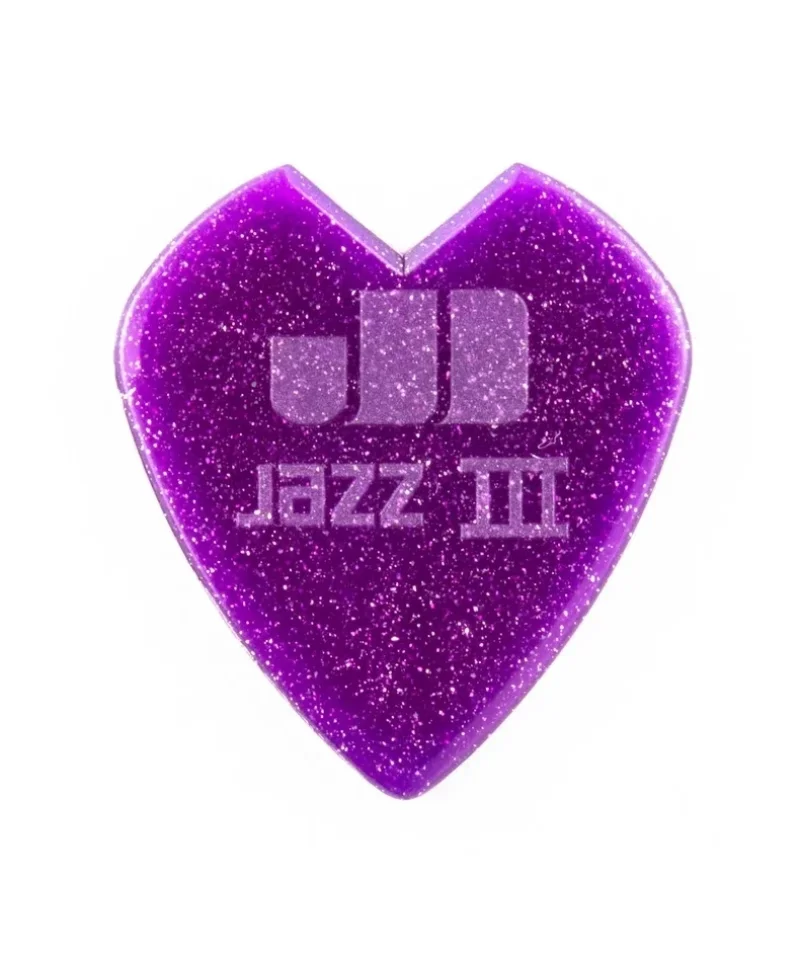Jim Dunlop 47PKH3NPS Kirk Hammett Purple Sparkle Jazz III комплект 6 перца за китара 1,38 mm