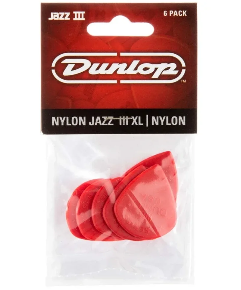 Китари Jim Dunlop 47PXLN Nylon Jazz III XL комплект 6 перца за китара 1,38 mm