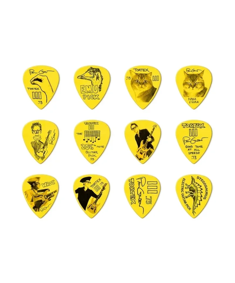 Китари Jim Dunlop PG462P073 Paul Gilbert Signature Tortex TIII комплект 12 перца за китара 0,73 mm