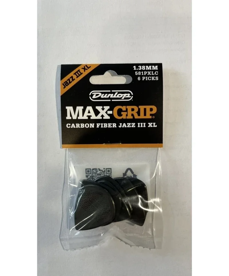 Китари Jim Dunlop 581PXLC Max-Grip Jazz III XL Carbon Fiber комплект 6 перца за китара 1,38 mm